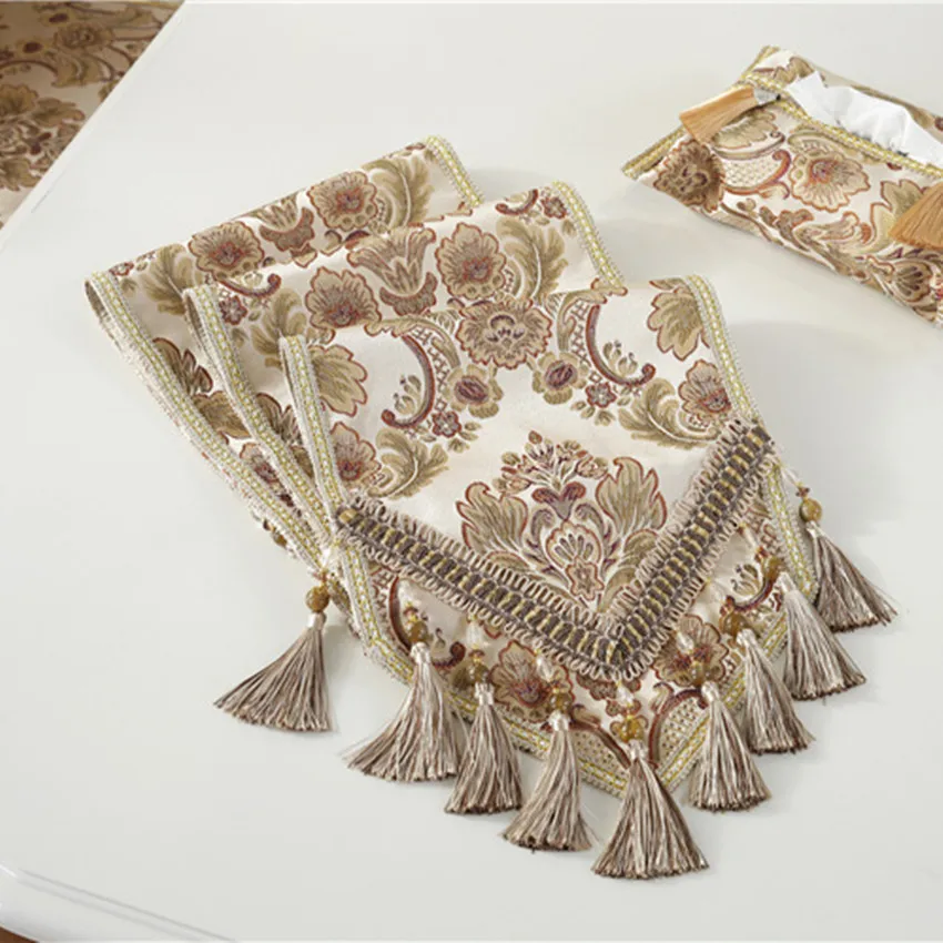 Роскошная настольная дорожка в европейском стиле подвеска с кисточкой