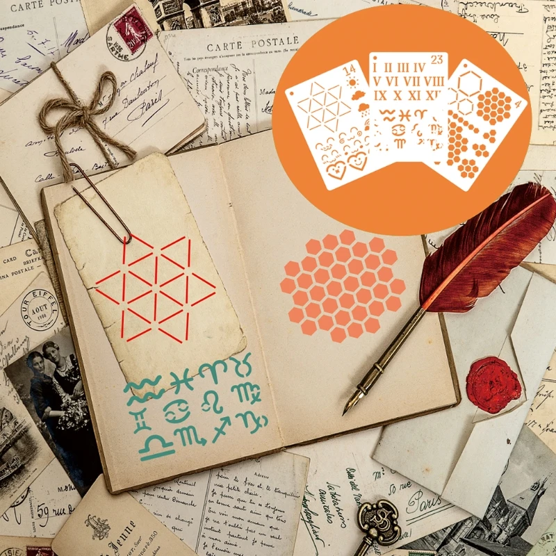 

24 шт Журнал Планировщик Трафареты многоразовые A5 Тетрадь трафареты для рисования Трафареты диаграммы 24BB