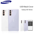 100% оригинальный Samsung Galaxy S21 PLUS S21 + телефон со светодиодной подсветкой чехол S-View защищает светодиодный чехол