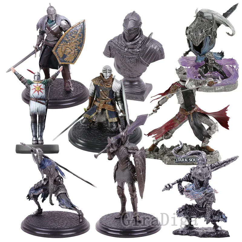 Dark Souls 3 Black Faraam Red Advanced Knight Artorias Siegmeyer Sun Warrior Solaire Oscar PVC Figure Model Toy Statue