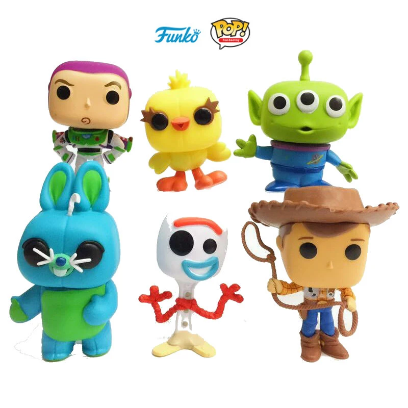 Funko POP Toy Story 4 Woody Buzz Lightyear Forky Ducky Bunny Alien Woody ПВХ Фигурки Коллекция Модель игрушки для детей