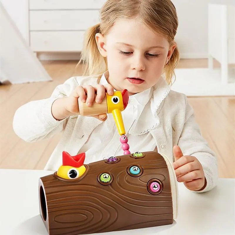 

Woodpecker Early Education Toy Gifts for Children Woodpecker Catching Bugs HUG-Deals