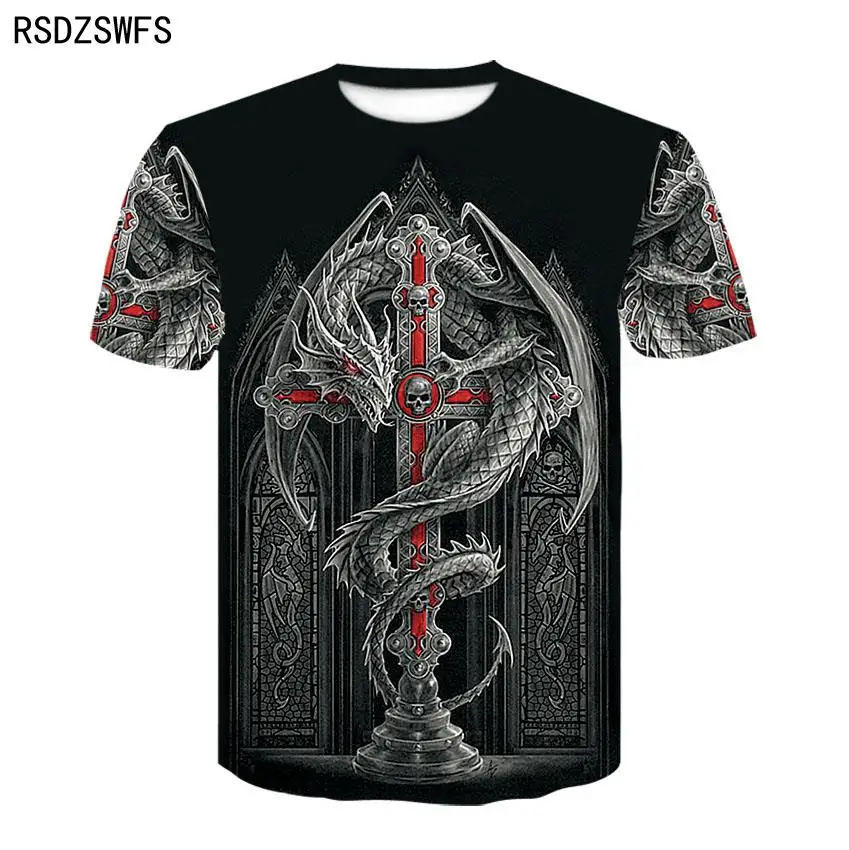 Новинка 2020 летняя модная футболка с татуировками викингов Мужская Женская