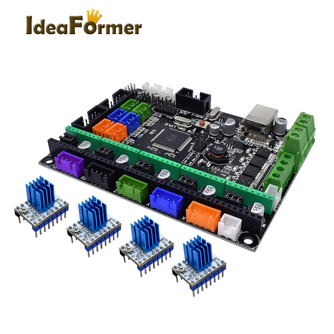 Материнская плата MKS Gen L V1.0 или+ 4 шт. A4988/DRV8825/TMC2130 V1.1/TMC2130 V1.2 SPI/TMC2208 V1.2 драйвер для Reprap Ramps 1,4 SKR V1.3