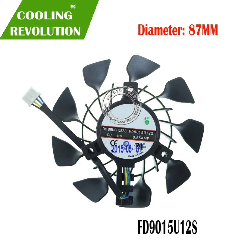 Охлаждающий вентилятор для видеокарты FD9015U12S 12 В постоянного тока 0 55 А 4 контакта