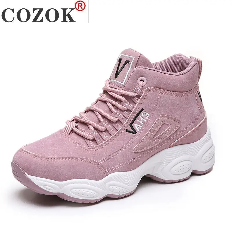 

COZOK Women Wedge Sneakers 2020 New Summer Ankle Boots Female Outdoor Sneakers Vulcanized Shoes Moccasins Shoes Chaussures Femme