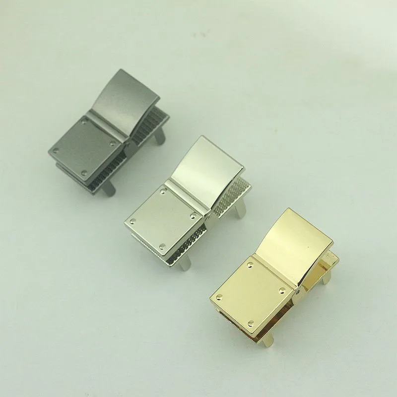 10pcs Metal Square Push Lock Turn Lock Clasp Buckle for Leather Craft Women Bag Handbag Purse DIY Hardware Accessories