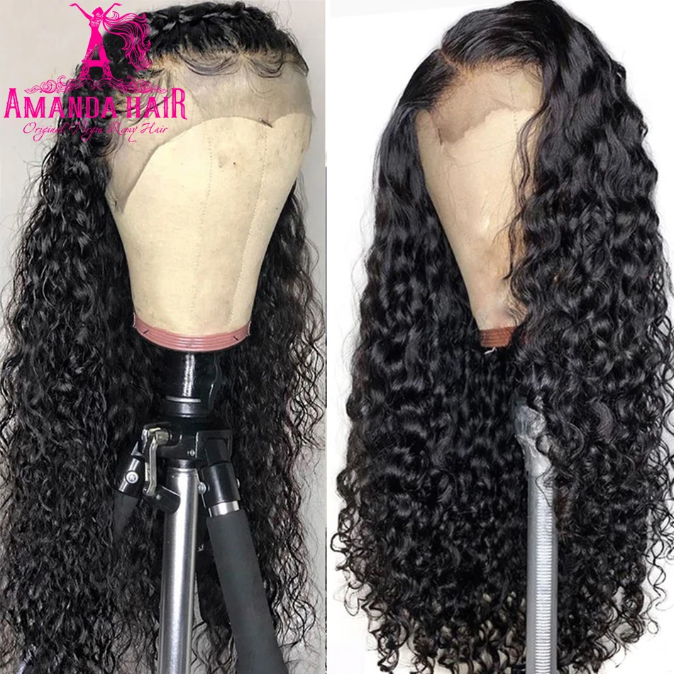 Человеческие волосы с волнистым кружевом спереди бразильские предварительно