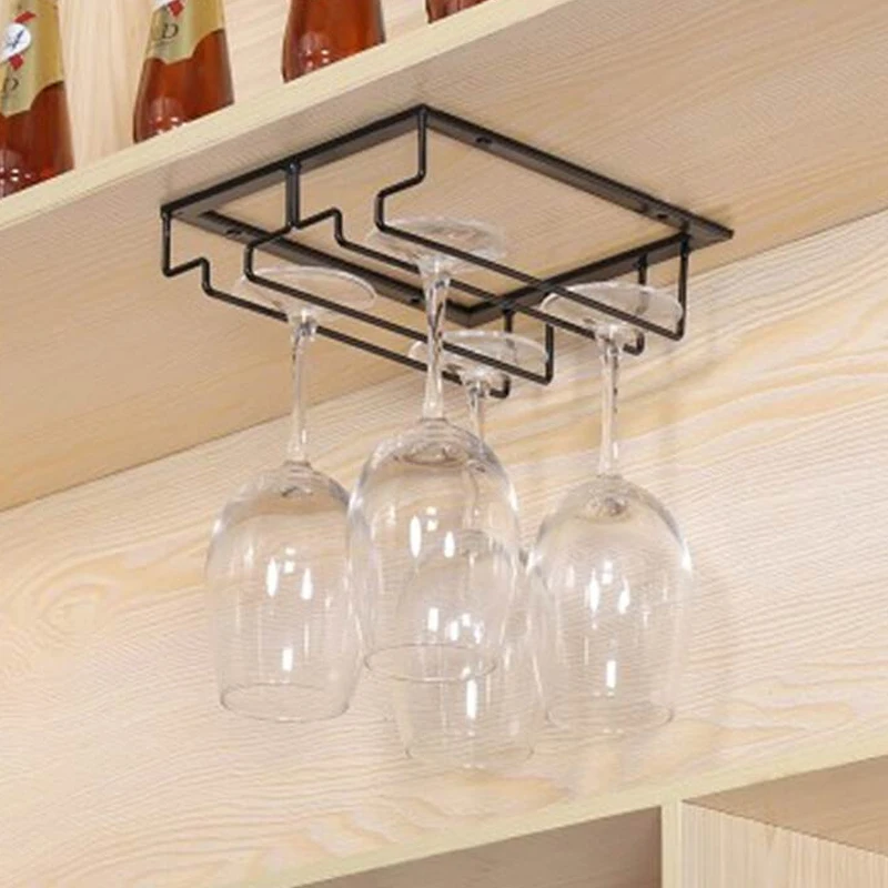 Wine glass storage rack upside down kitchen cup holder home bar wine cabinet hanging | Дом и сад