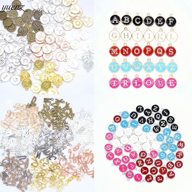 

Alloy 26pcs A-Z Alphabet Letters Pendants Charm Bracelet Necklace DIY Jewelry Accessories
