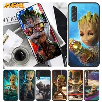 groot marvel avengers for samsung galaxy a90 a80 a70 a60 a50 m60 m40 a20e a2core a10s a10e silicon soft black phone case