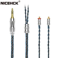 nicehck c24 2 24 core silver plated copper alloy copper headset cable 3 5mm2 5mm4 4mm mmcxnx7qdc0 78 2pin for mk3 lz a6 a7