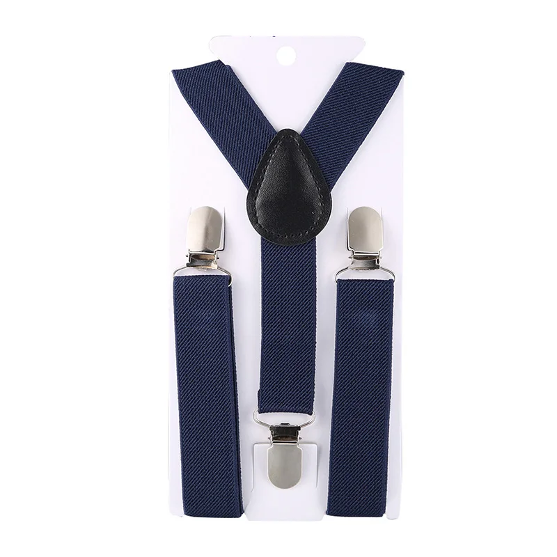 Soild цветные детские подтяжки для маленьких мальчиков и девочек подвесной зажим