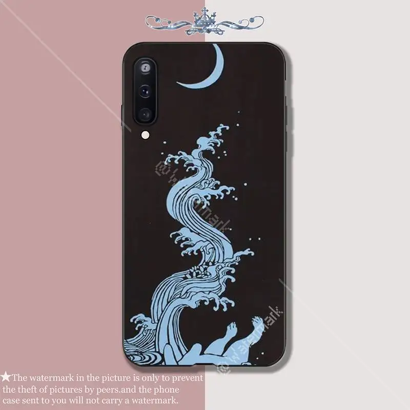 Классический чехол для телефона Wave Art Japanese Illust Samsung A10 A20 A50 A51 A70 A71 A40 A30 A30S A80 A81 A31 A11