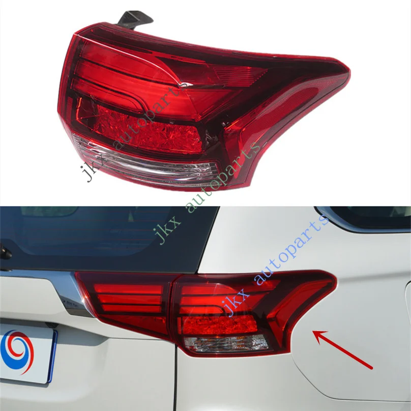 

Подходит для Mitsubishi Outlander 2016, 2017, 2018, 2019, высококачественные светодиодные Красные линзы, левый внешний задний фонарь