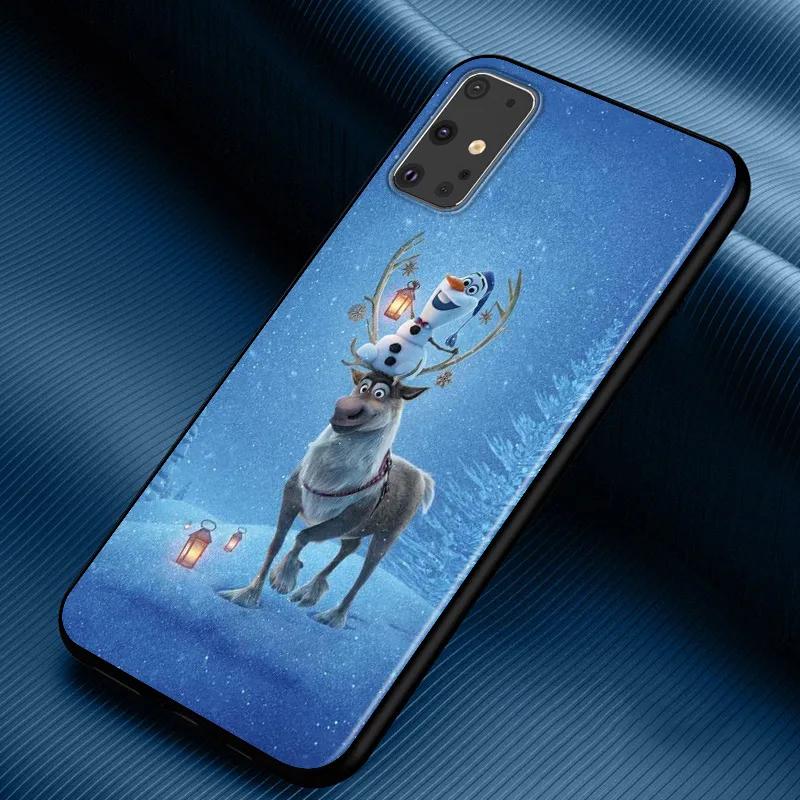 Olaf Snowman Frozen For Samsung Galaxy A73 A33 A72 A71 A52 A51 A22 A12 A32 A21S 4G 5G Silicone Soft Black Phone Case