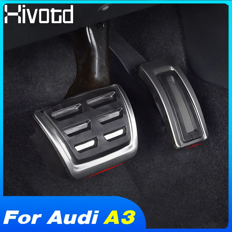 Hivotd для Audi A3, автомобильный акселератор, педаль газа, подставка для ног, педаль тормоза, нескользящие накладки, аксессуары для внутренней защиты, украшение,автотовары аксессуары для авто