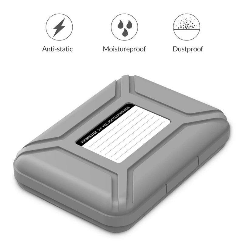 orico 1 pcs gray 3 5 inch hard drive protective box 1 pcs silver msata ssd enclosure hdd case storage box free global shipping