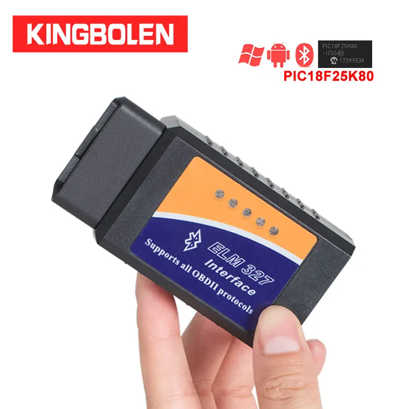 ELM327 Bluetooth V1.5 PIC18f25k80 чип диагностический инструмент J1850 elm 327 V 1 5 для OBDII OBD2