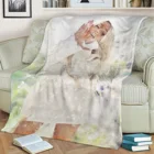 Чехол Ariana Grande ELLE с 3D принтом, плюшевое одеяло, покрывало на диван, домашний декор, мягкое теплое моющееся одеяло для сна, Прямая поставка