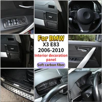 for 2006 2010 bmw x3 e83 soft carbon fiber car interior decoration car modification stickers car interior decoration accessories