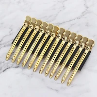 12pcs crocodile leather hairpin duck bill hairpin rust proof metal hairpin with holes for curly hair style partition clip