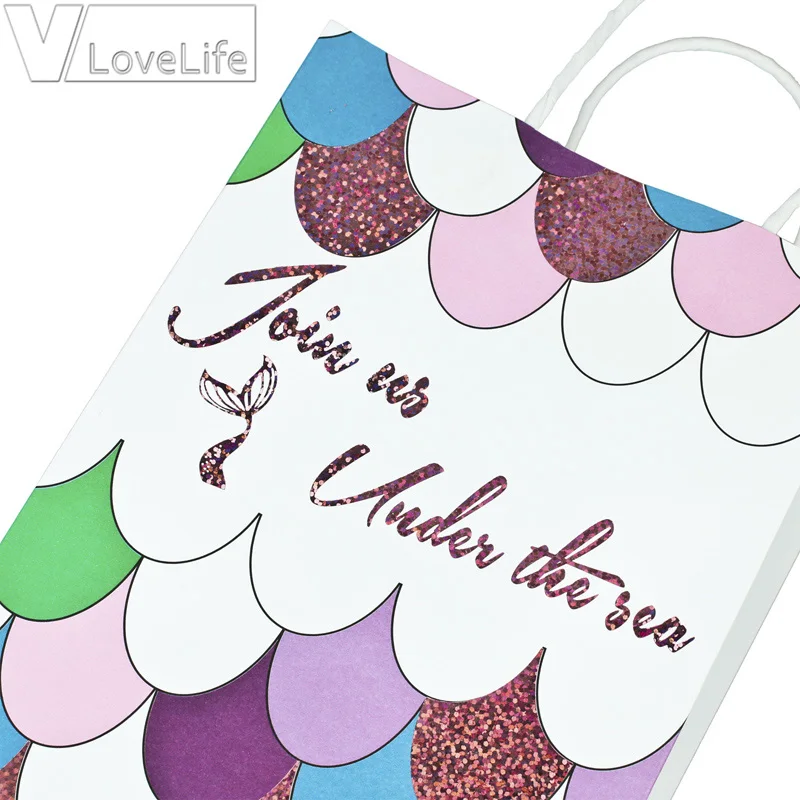 Подарочные сумки русалки предметы для вечеринки сувениры сумка годе с блестками