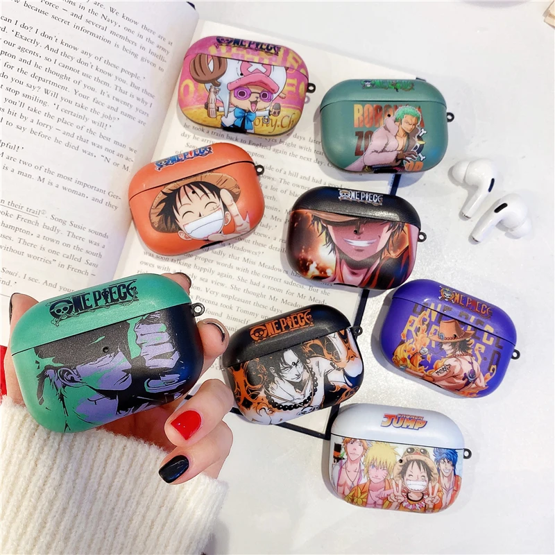 Мультфильм one piece Луффи Зоро ace чехол Bluetooth беспроводной Чехол для гарнитуры для Apple Airpods pro 3 2 модные милые наушники мягкий чехол