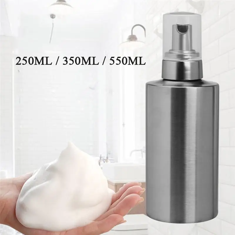 Нержавеющая сталь диспенсер для мыла цилиндрическая бутылка лосьона пены с