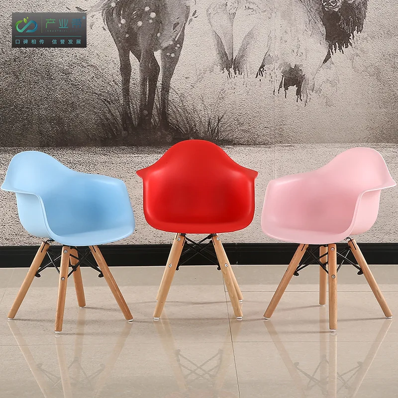 Nordic children furniture kids stool plastic wood chair children toddler designer fashion Kids chair home furniture dropshipping
