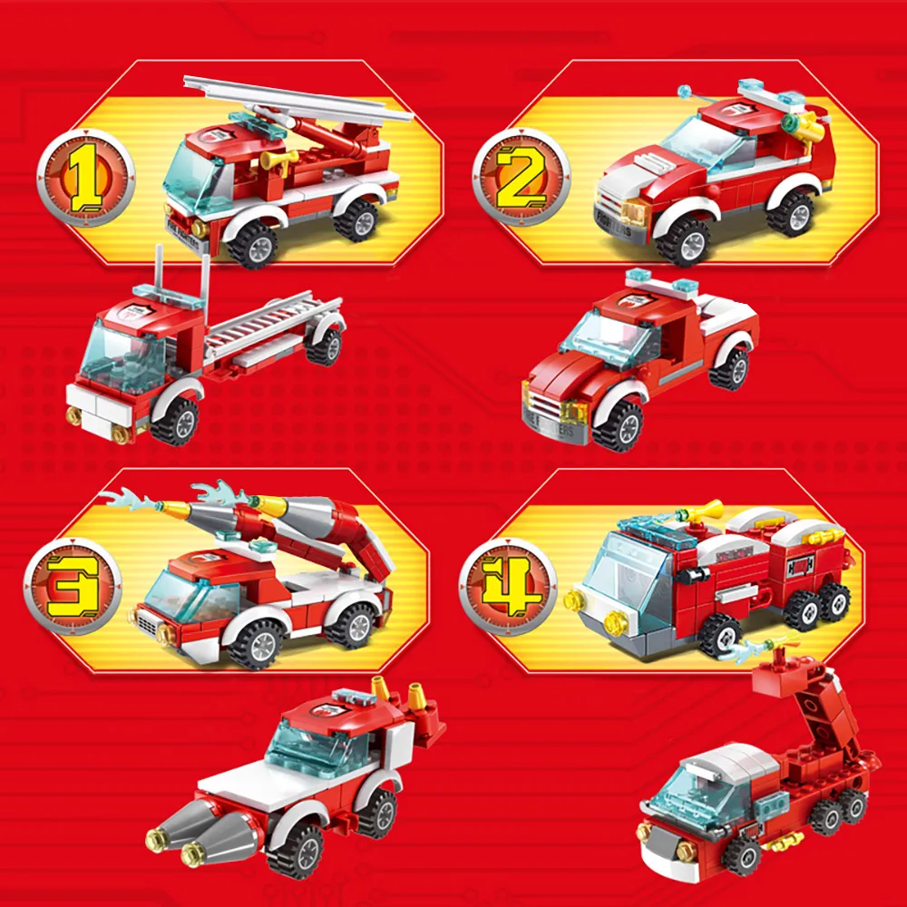 668 шт Робот строительные блоки автомобиль самолет вертолет игрушки мальчик мех