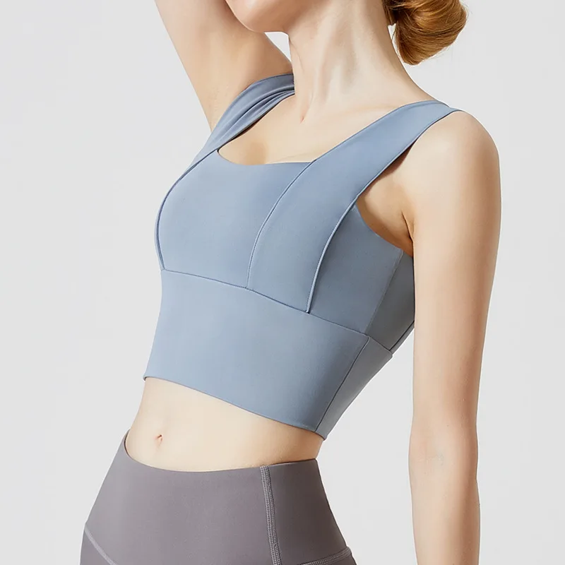 Professinal Crop Yaga Runnning Fitness Bra Training Strong Stretch Gym Clothes for Women Mesh Breathable Sport Bras