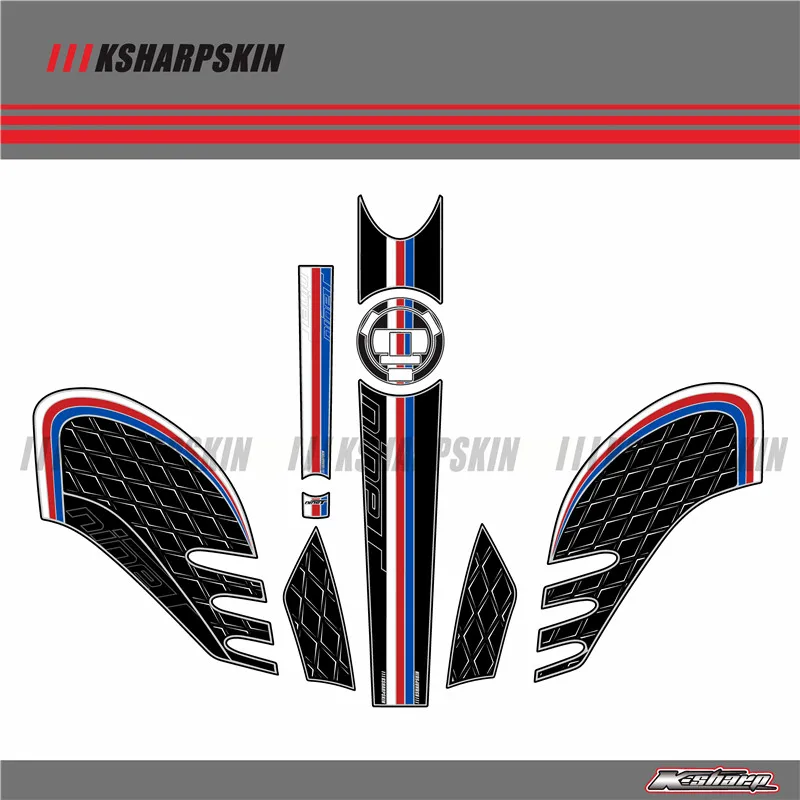 Мотоциклетные передние и задние обтекатель цифровая доска 3D защитный гель Танк