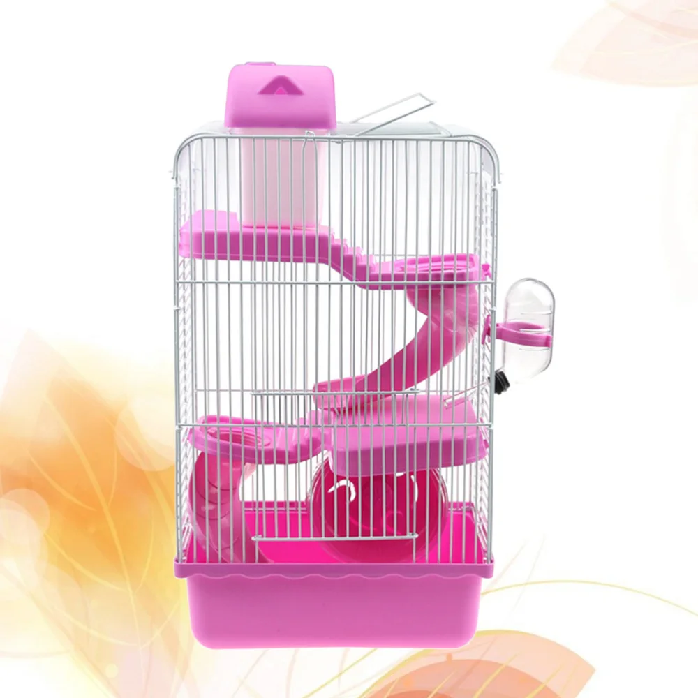 

Luxury Three Layer Hamster Cage Pet House Portable Small Pets House Chinchilla Hamster House (Light Blue)
