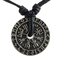 nordic viking rune compass pendant surname beam for men women retro amulet pendant jewelry gift