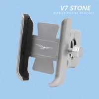 for moto guzzi v7 stone 2021 motorcycle accessories cnc aluminum handle bar rear mirror mobile phone bracket gps stand holder
