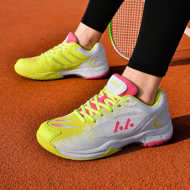 

Новые теннисные туфли для мужчин и женщин, профессиональные тренировочные кроссовки, дышащая Уличная обувь для бадминтона, большой размер ...