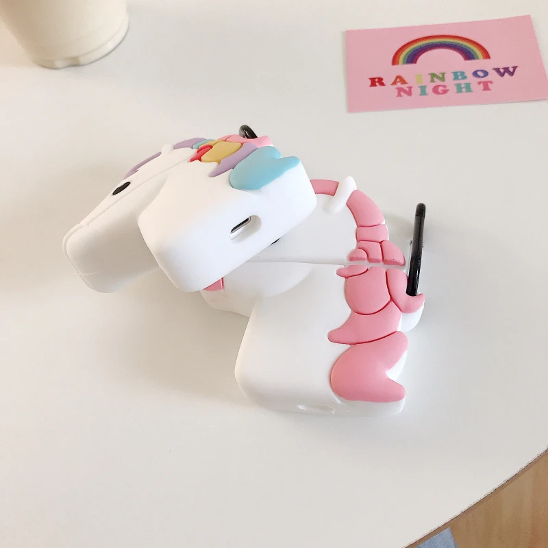 Чехол с единорогом из мультфильма Q UNCLE чехол для беспроводных наушников Bluetooth Apple