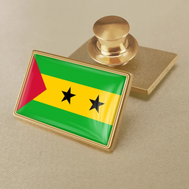 Герб добра Сан-Томе и Принсипи карта национальный флаг эмблема брошь значки