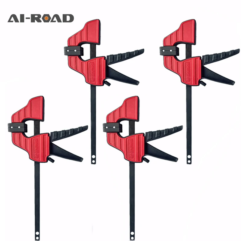 

1/2/3/4pcs New Upgrade F Clamp Clip Wood Working Tools Quick Grip Bar Woodworking Clamps 4inch Carpenter Hand Tools F Clip