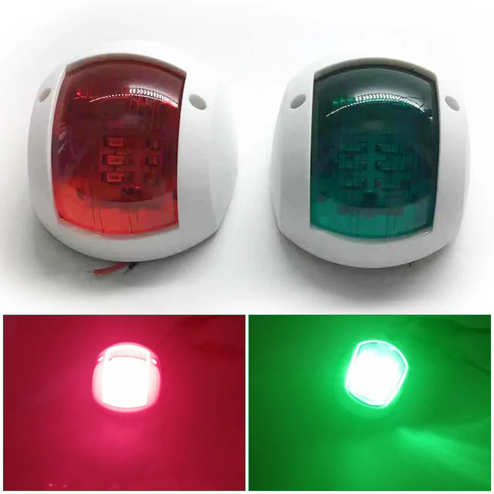 2 шт. лодка светильник 12V 24V светодиодный бант навигационные красный зеленый