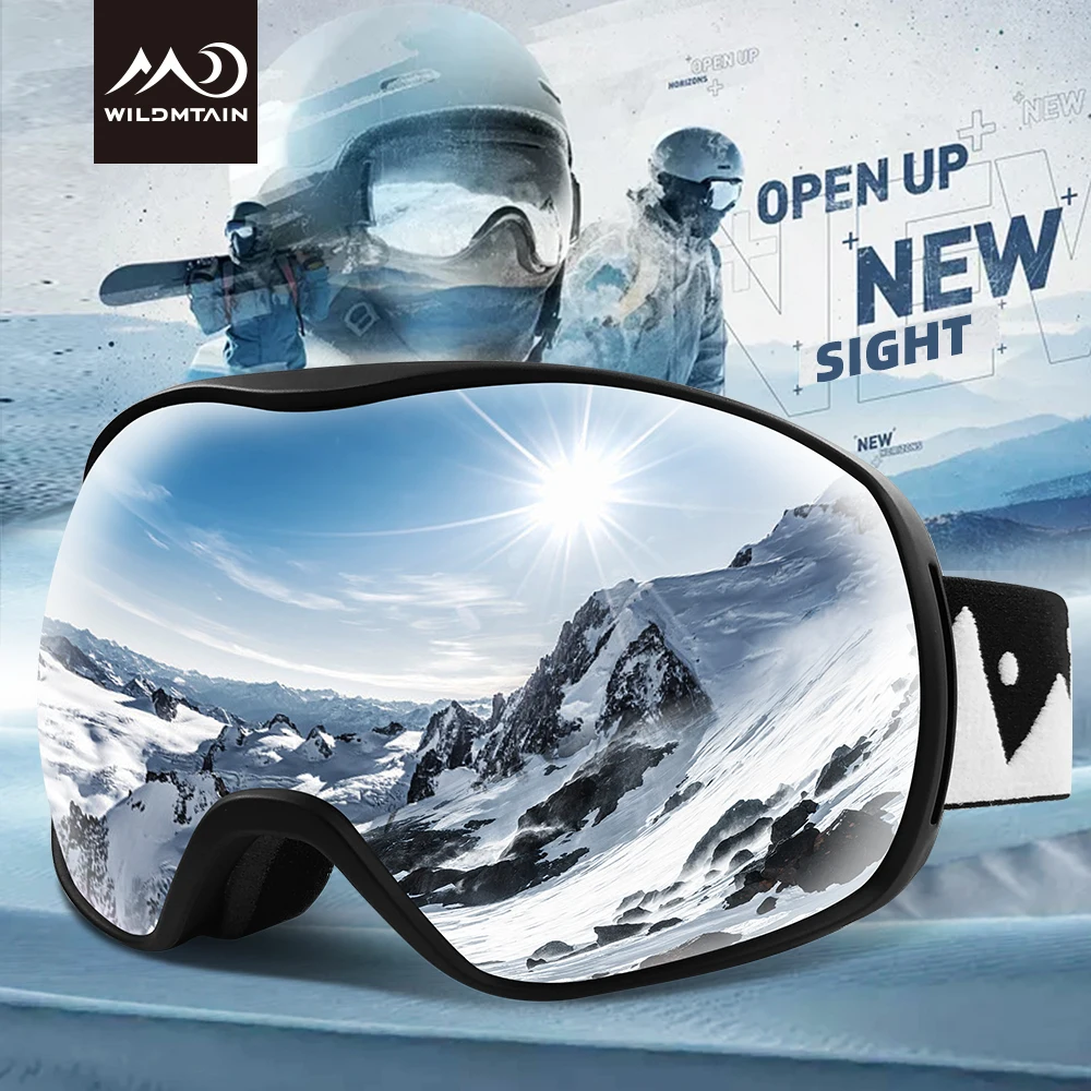 WILDMTAIN очки горнолыжные, зимние противотуманные очки, двухслойные лыжные очки, 100% УФ-защита, для спорта на открытом воздухе, молодежные мужск...