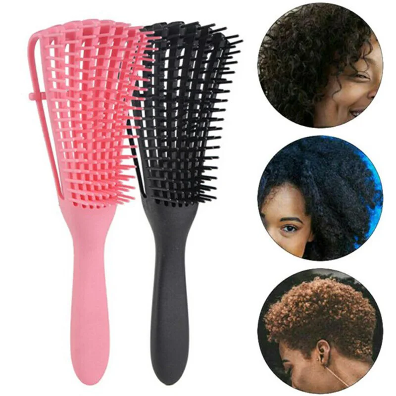 

Dry and Wet Hair Detangling Comb Detangler Brush for Afro American Hair 3A to 4C Wavy Kinky Curly Coily Hair for Women and Men