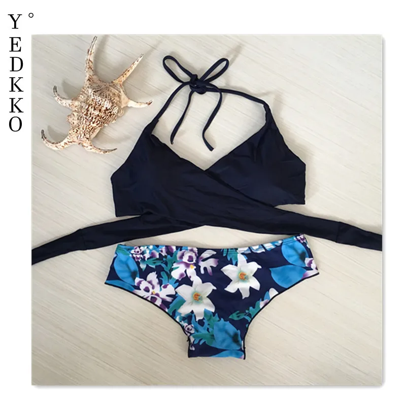 

Okkdey2020 summer ladies split swimwear beach underwear triangle floral bikini