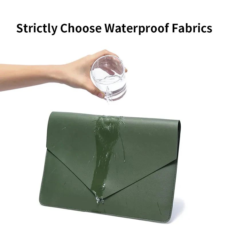 pu laptop sleeve bag case 13 3 14 15 6 inch pu leather laptop sleeve for macbook air pro m1 13 15 case for huawei dell asus hp free global shipping