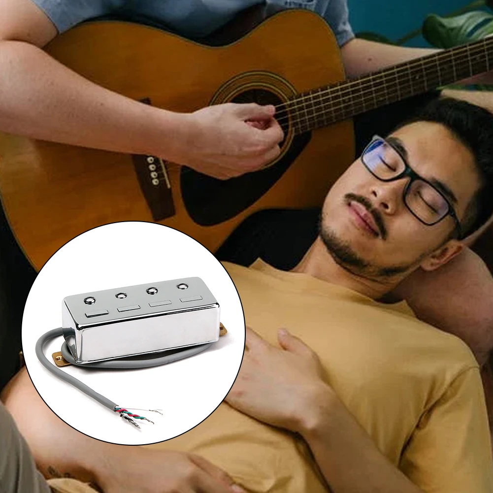 

Bass Guitar Pickup Electric Bass Pickup Set For 4 Strings Guitar Pickup Replacement Accessory Silver Bass Guitar Pickups