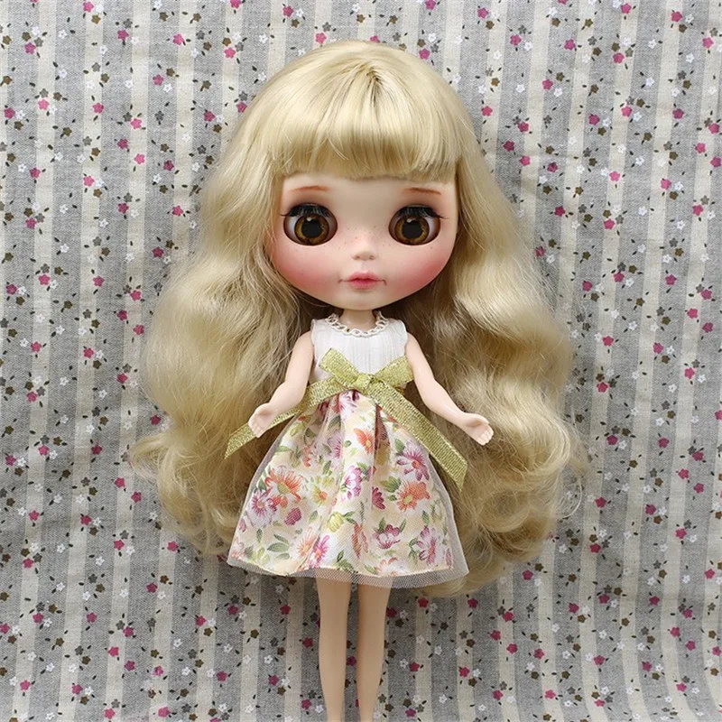 Наряды для куклы ICY DBS Blyth белое платье с открытыми плечами и цветочный костюм 1/6 BJD