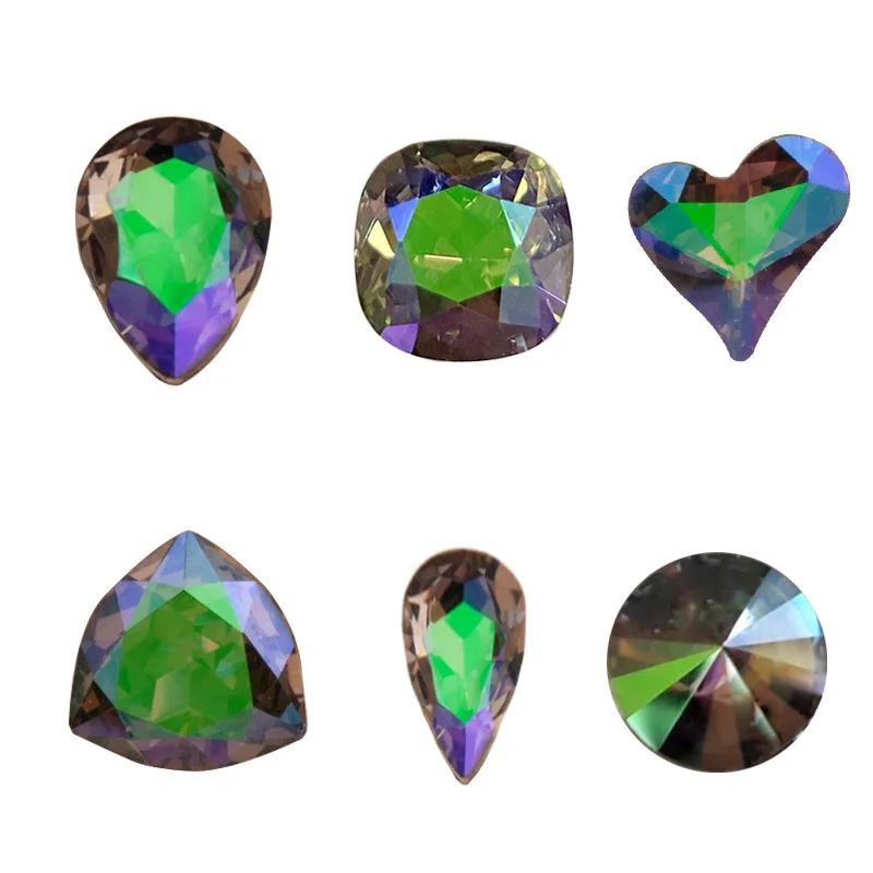 

CTPA3bI Ghost Light Fancy Diamond DIY Glass Pointed Rhinestones K9 Crystals Nail Art DIY Crafts Gel Nail Beauty Jewelry Garment