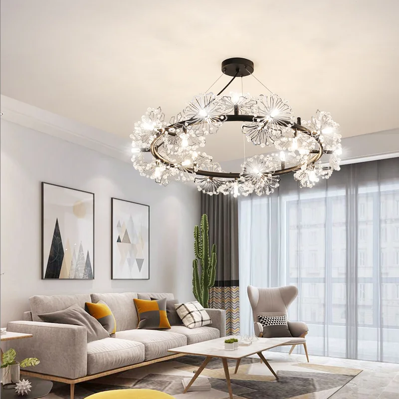 Современная светодиодная черная люстра стильная лампа в виде ветвей дерева