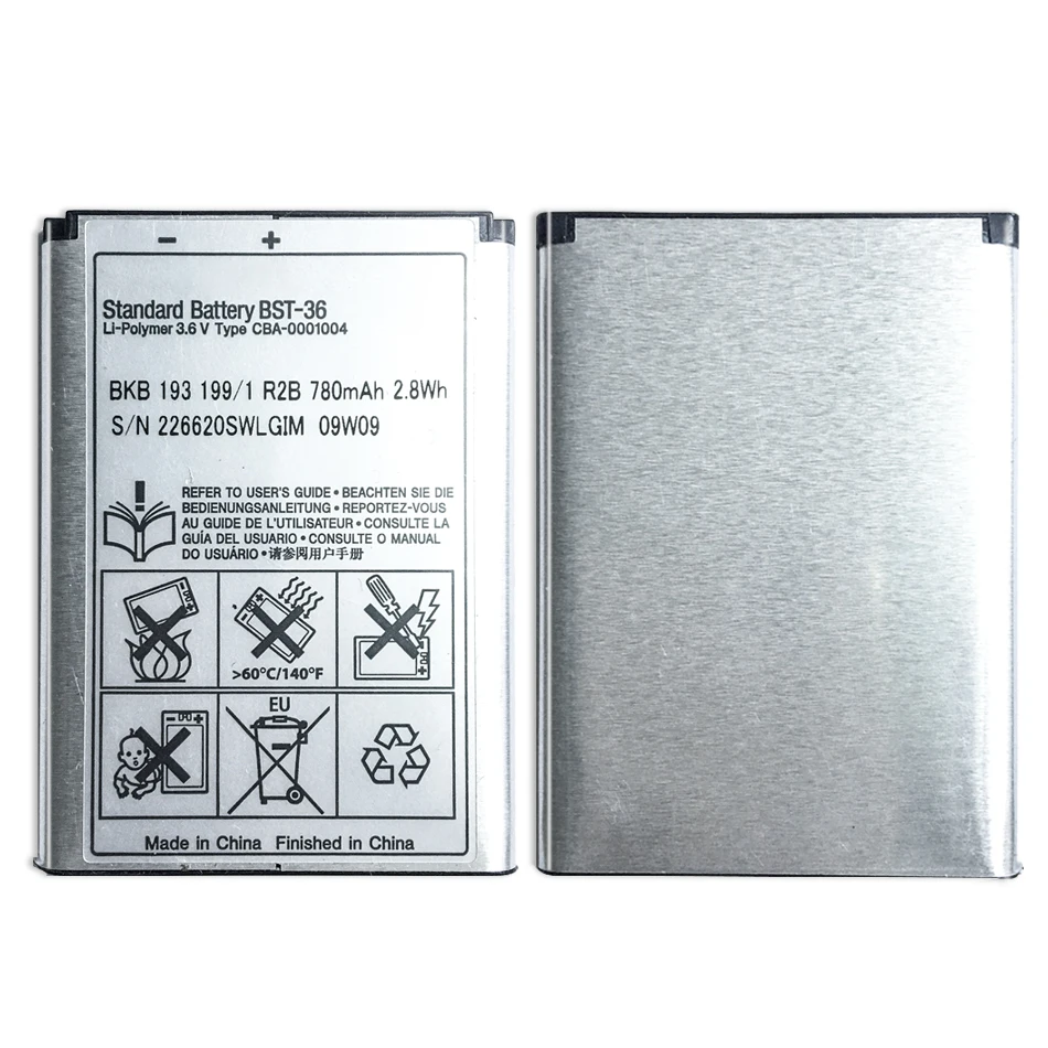 Аккумулятор BST 36 780 мАч для Sony Ericsson J300 K510i Z550a K310 J300C X0001 Z550C K320 K310i W200 Z550i Z558 K310c